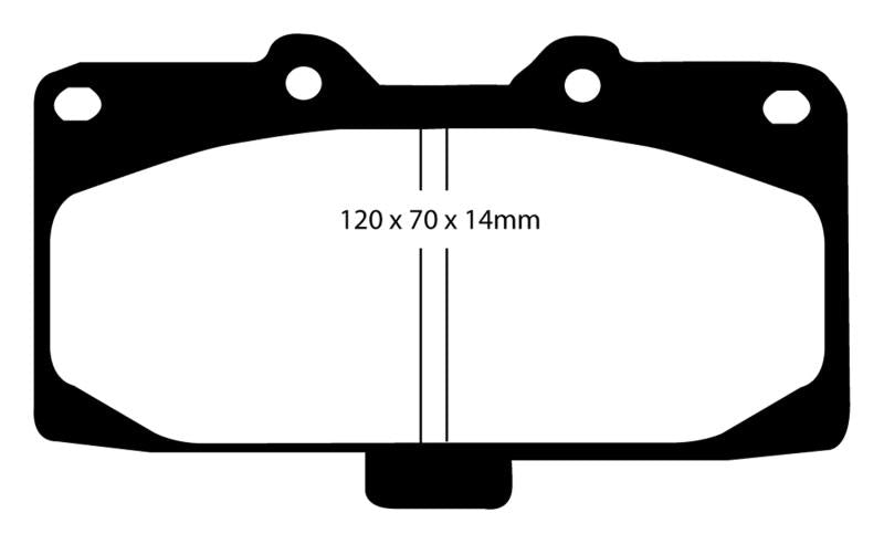 EBC, EBC BLUESTUFF NDX Street/Track Front Brake Pads For Nissan 180SX/Silvia/200SX S13 S14 S15 2.0 Turbo  DP51200NDX