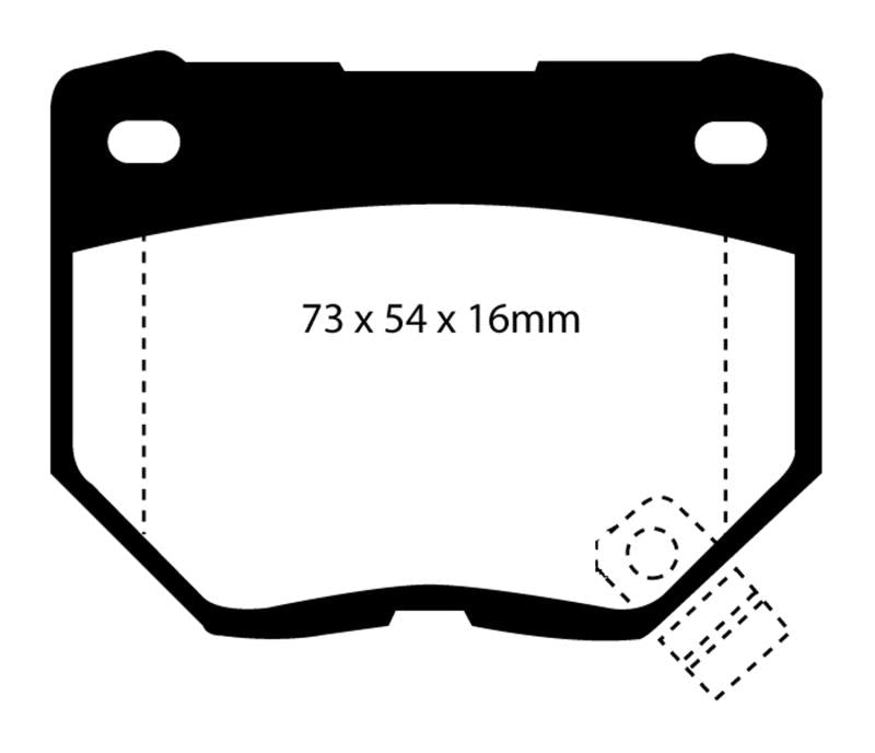 EBC, EBC BLUESTUFF NDX Street/Track Rear Brake Pads For Nissan Skyline R32 GTR GTST w/Sumitomo Calipers R33 GTS25T R34 GTT DP5826NDX