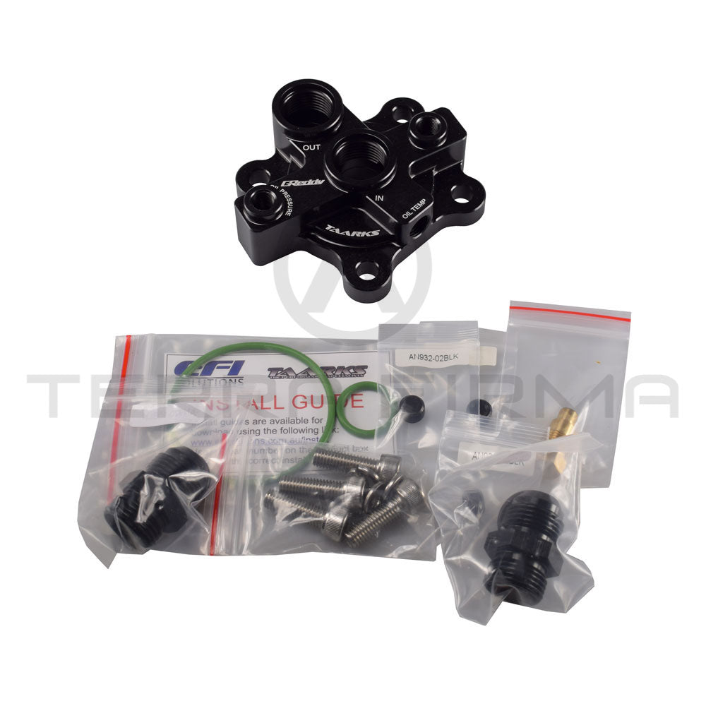 GReddy, GReddy Bolt-On Oil Block Adapter X Taarks For Nissan RB26 12428100