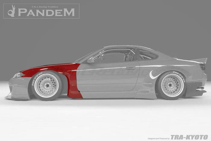 GReddy, GReddy Nissan Silvia Rocket Bunny S15 Pandem Front Over-Fenders (only)  +50mm