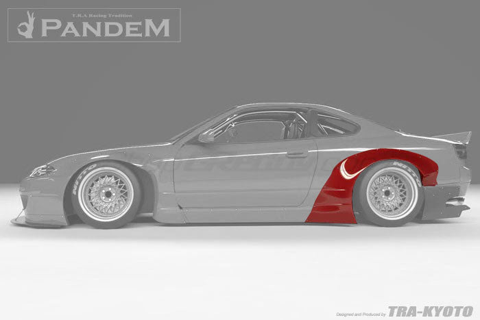 GReddy, GReddy Nissan Silvia Rocket Bunny S15 Pandem Rear Over-Fenders (only)  +80mm