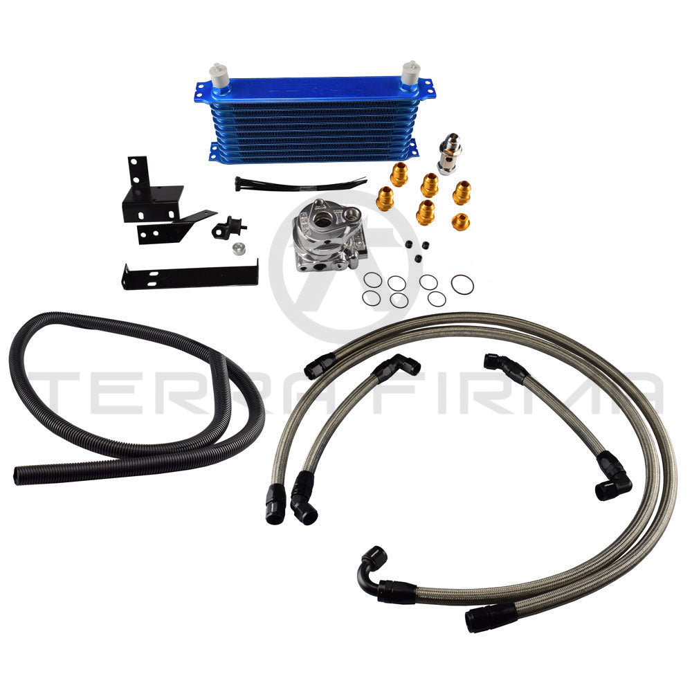 GReddy, GReddy/Trust Oil Cooler With Relocation Kit, 10-Row For Nissan Skyline (Left Fender Mount) R32 GTR 12024412