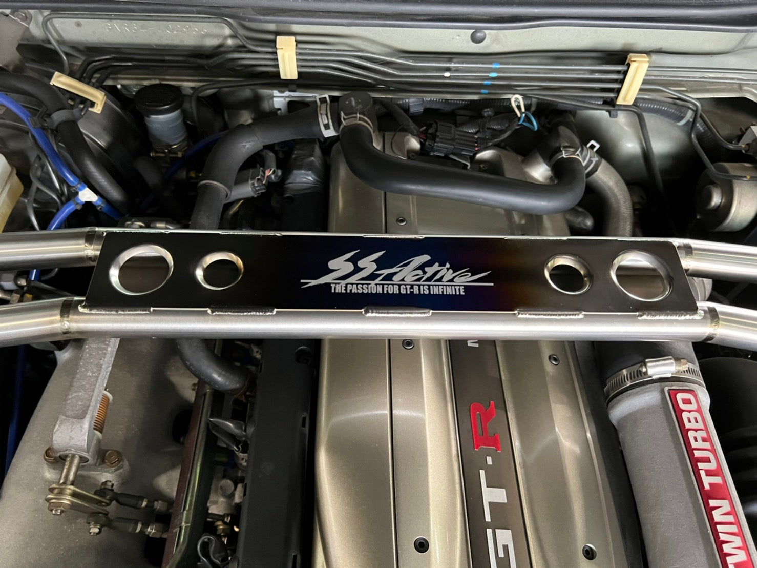 Garage Active, Garage Active Titanium Front Strut Bar For Nissan Skyline R32 GTR