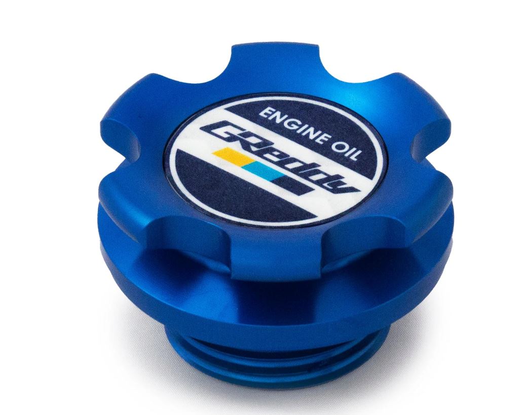 GReddy, Greddy Type-B Oil Filler Cap M32-P3.5 Blue For Nissan