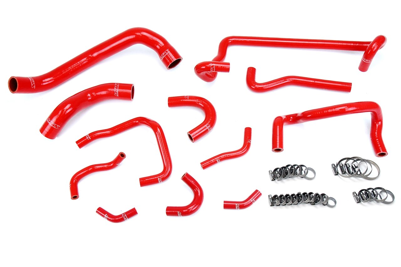 HPS, HPS Red Silicone Radiator & Heater Coolant Hose Kit For Nissan Skyline R32 GTR