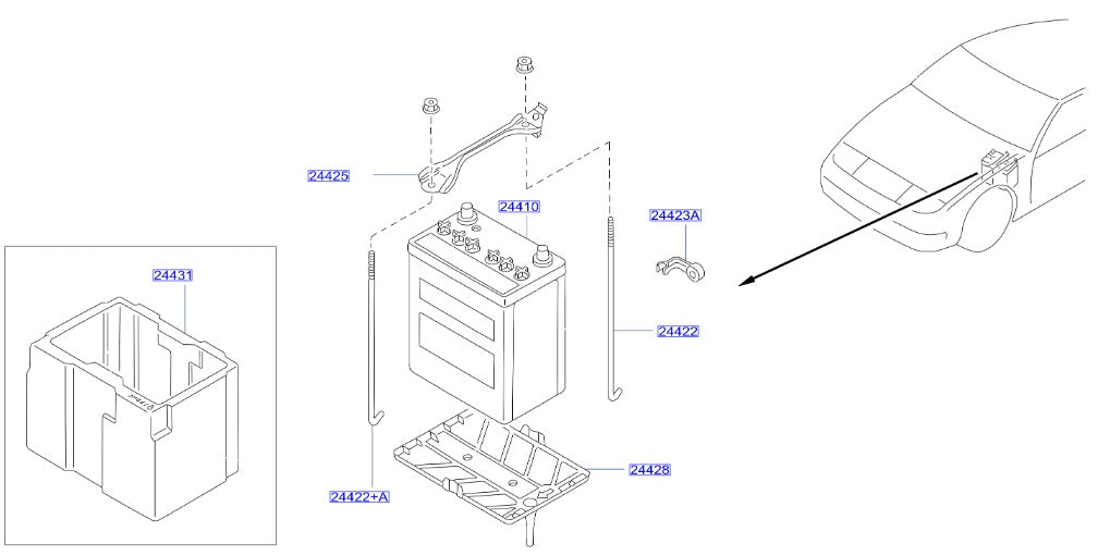 Nissan, Nissan Fairlady Z32 Battery Bracket (24425)