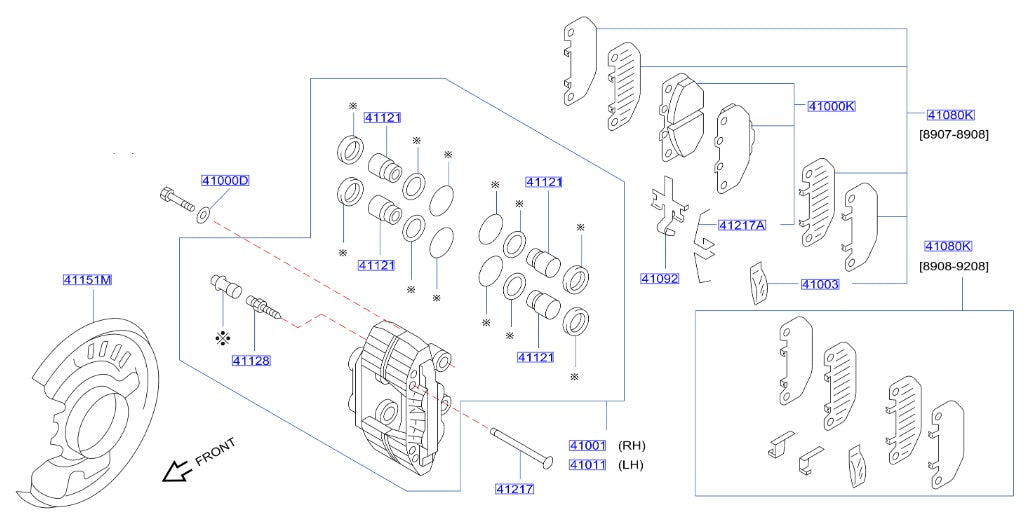 Nissan, Nissan Fairlady Z32 Front Caliper Pin Clip (Late) (41217A)