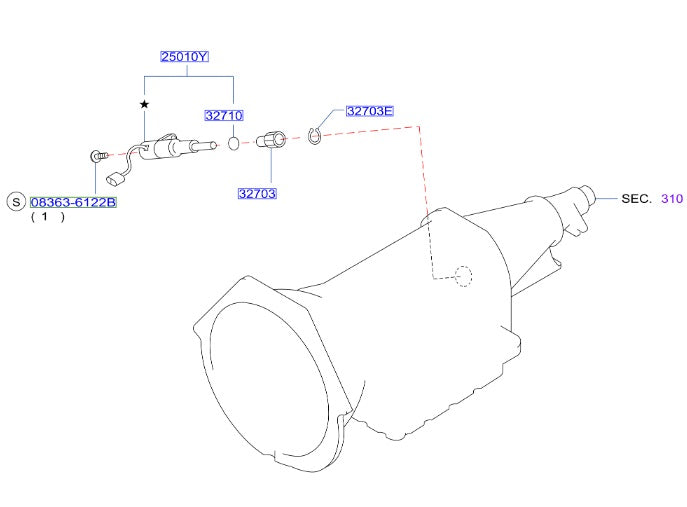 Nissan, Nissan Fairlady Z32 MT Speedometer Sensor Lock Ring (32703E)