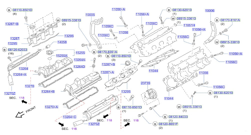 Nissan, Nissan Fairlady Z32 Valve Cover Gasket, Left (13270+A)