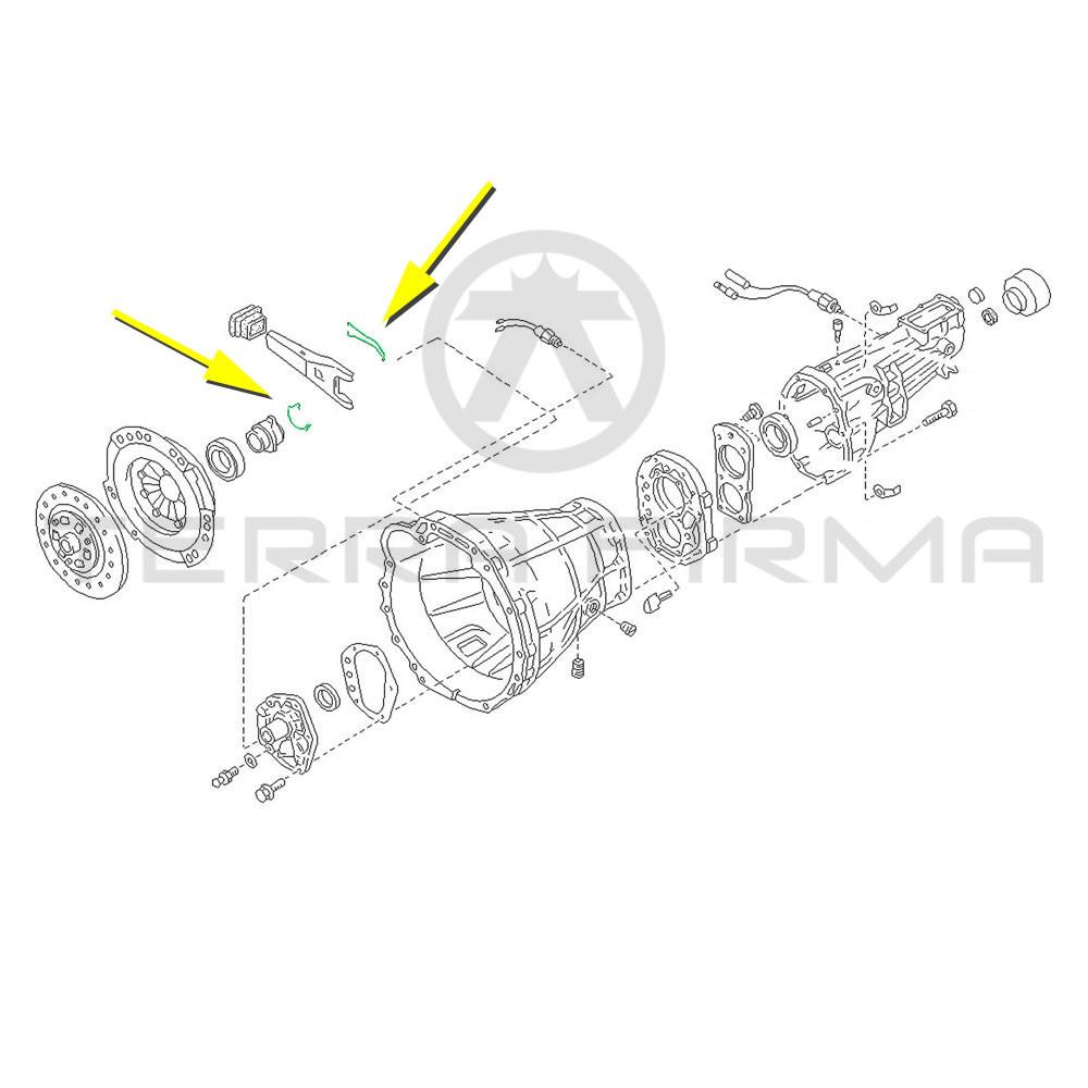 Nissan, Nissan Laurel C33 Clutch Fork & Bearing Spring Kit