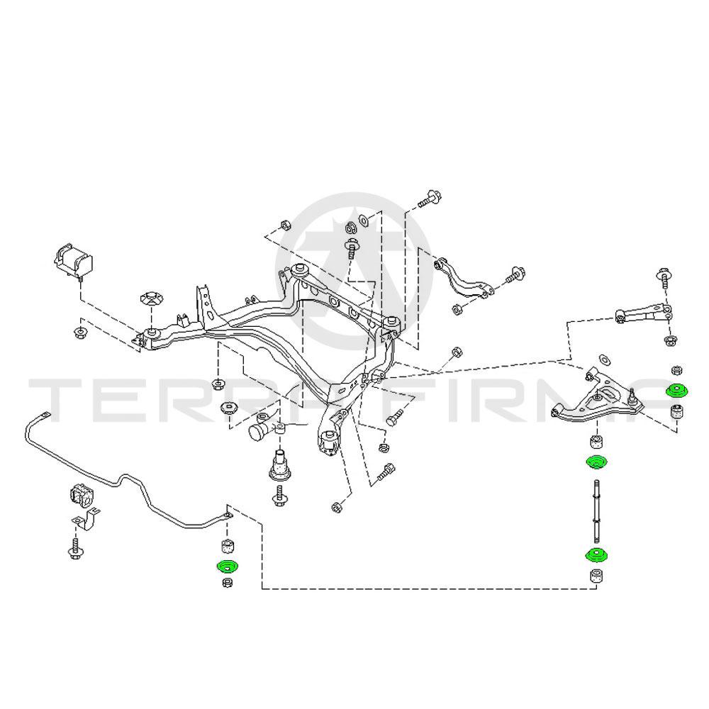 Nissan, Nissan Laurel C33 Rear Sway Bar End Link Washer HICAS RB20/25