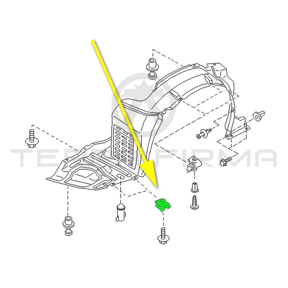 Nissan, Nissan Skyline R32 (Except GTR) Front Inner Fender Spring Clip