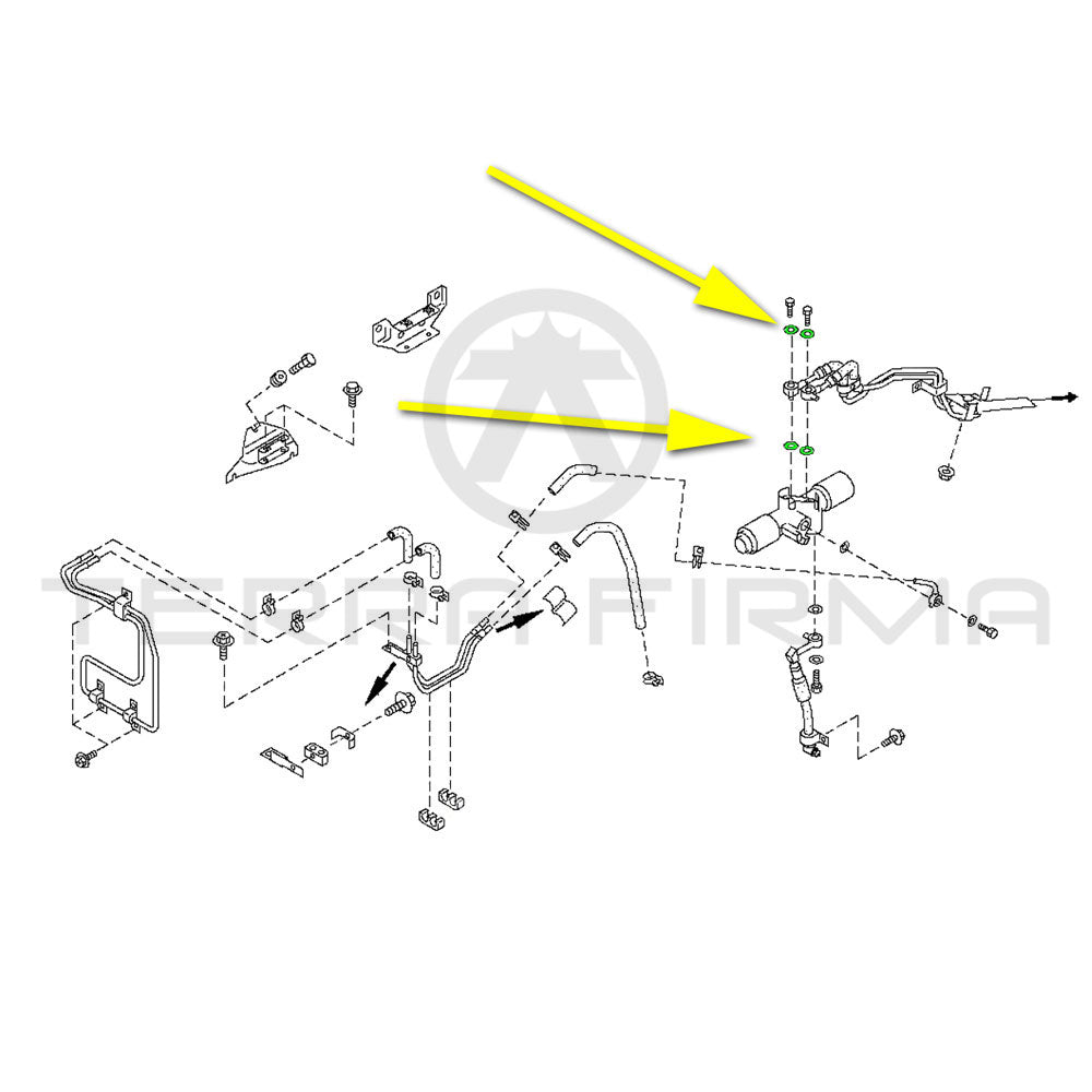 Nissan, Nissan Skyline R32 Power Steering Hose Copper Gasket