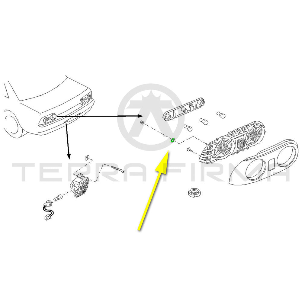 Nissan, Nissan Skyline R32 R33 R34 Taillight Housing Stud Gaskets Seal, 2-Door Models